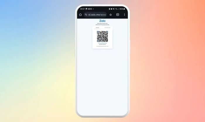 Nhập đường dẫn quét mã QR Zalo vào thanh tìm kiếm
