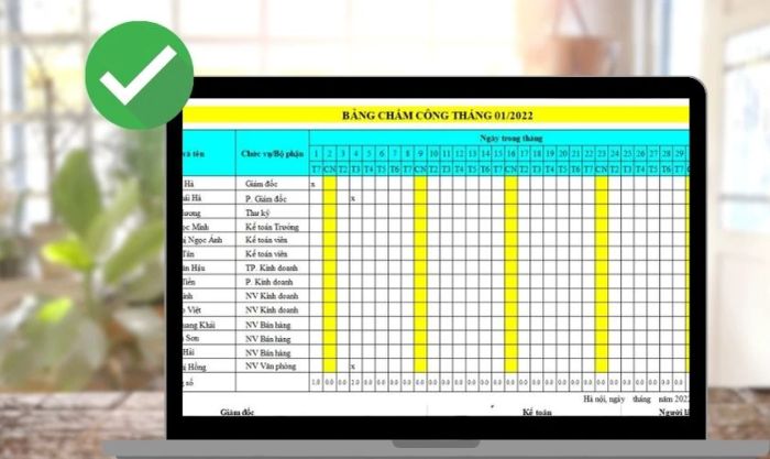 Những lợi ích khi biết cách tạo bảng chấm công trong Excel