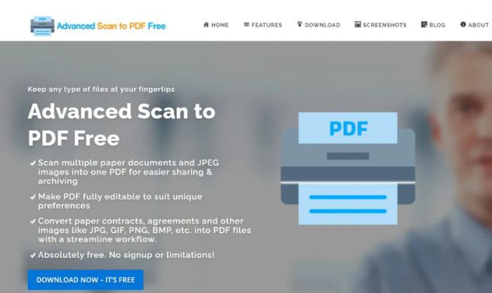 Hướng dẫn scan trên máy tính với Advanced Scan to PDF Free