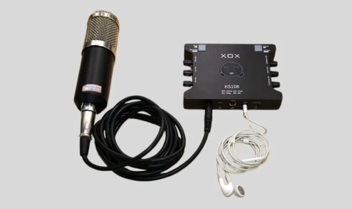 Kết nối micro vào soundcard