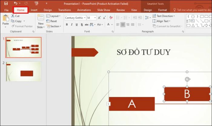 Chọn nội dung và sử dụng các công cụ định dạng văn bản trong tab Home để điều chỉnh