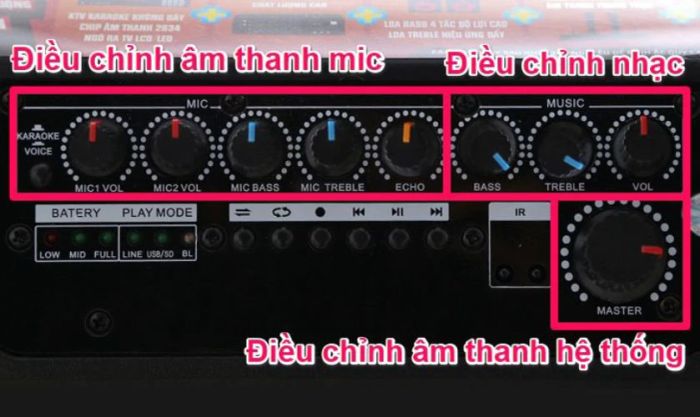 Điều chỉnh âm lượng nhạc khi hát theo nguyên tắc chữ V