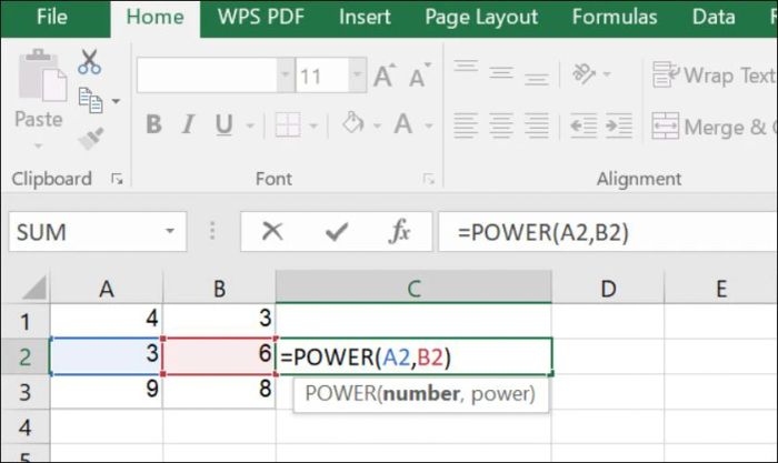 Hướng dẫn sử dụng trực tiếp hàm Power kèm ví dụ cụ thể