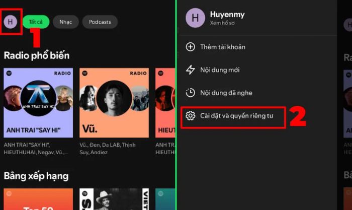 Hướng dẫn hủy đăng ký Spotify Premium trên Tivi