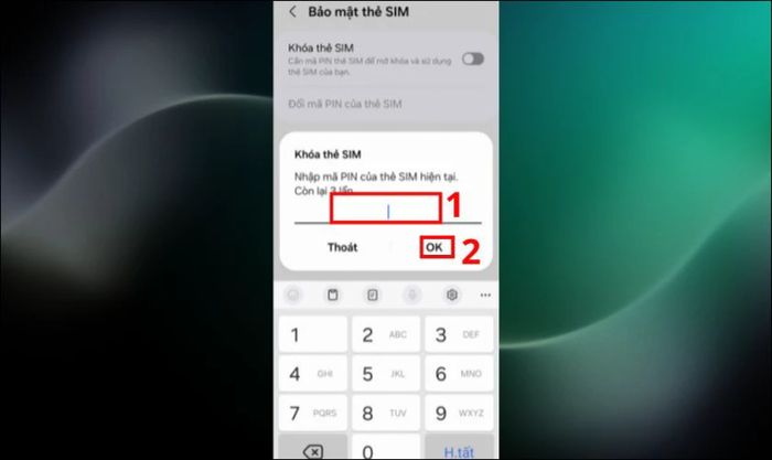 Hướng dẫn xóa mã pin SIM trên Samsung