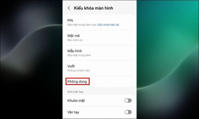 Hướng dẫn nhanh cách xóa mã pin trên điện thoại Samsung