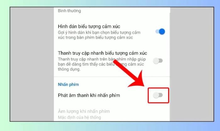 Phát âm thanh khi nhấn phím