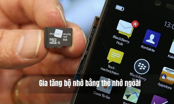 Tăng dung lượng lưu trữ bằng thẻ nhớ ngoài