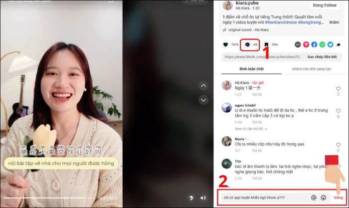 Tương tác và bình luận dạo vừa mang tính giải trí, vừa giúp tăng độ nhận diện của bạn trên TikTok.