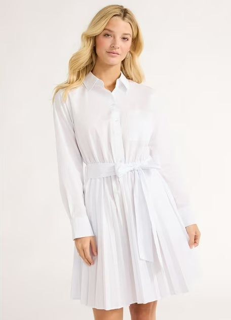 A model rocking a stunning white dress
