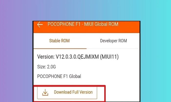 Tạo thư mục mới với tên ROM-1