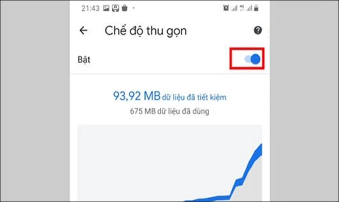 Kích hoạt Chế độ thu gọn