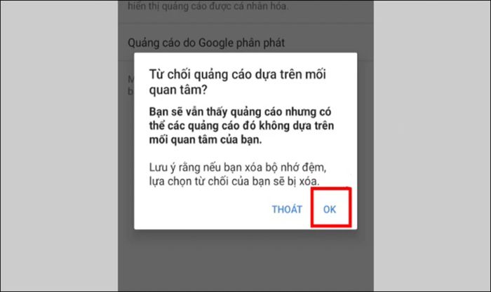 Nhấn OK