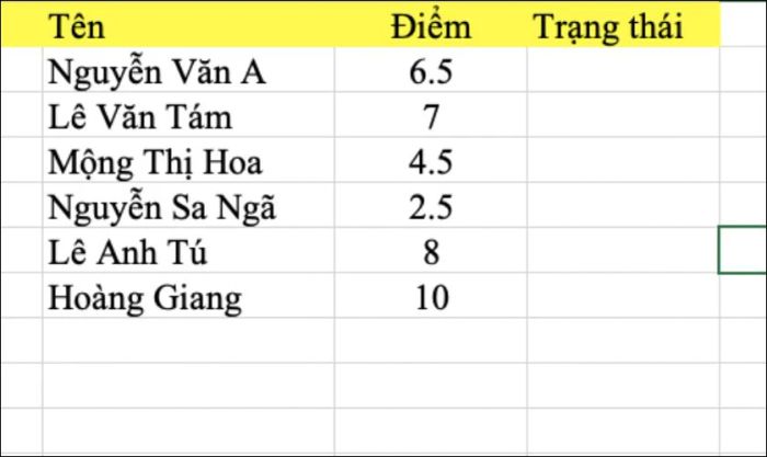 Hướng dẫn cách viết dấu lớn hơn hoặc bằng trong công thức Excel