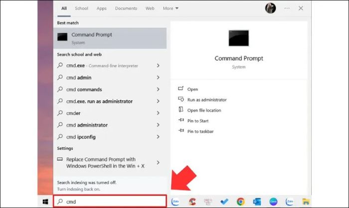 Quét ổ cứng qua Command Prompt