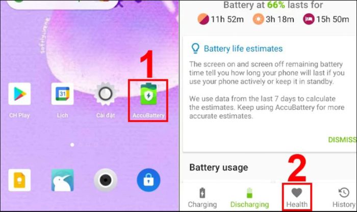 Kiểm tra pin Xiaomi thông qua AccuBattery