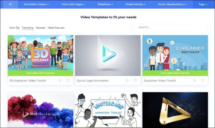Renderforest - TOP phần mềm làm video trên máy tính hàng đầu