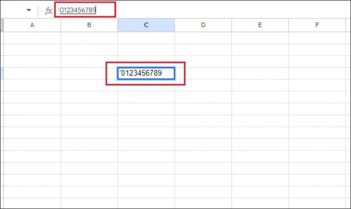 Sử dụng dấu ngoặc để nhập số 0 trong Excel