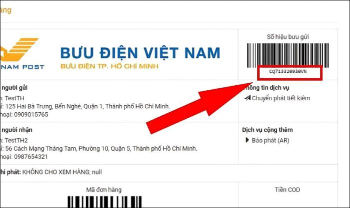 Cách tìm mã vận đơn VNPost