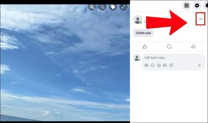 Nhấn vào biểu tượng ba chấm ở góc phải màn hình