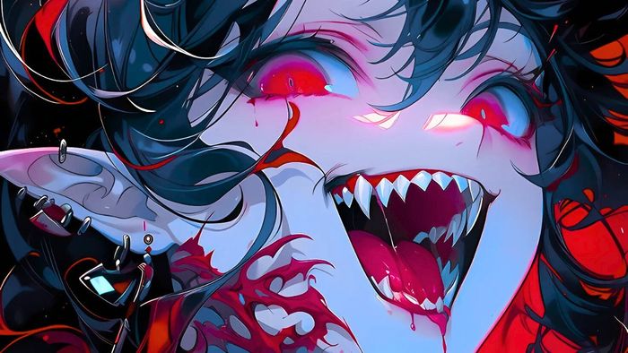 Hình ảnh ác quỷ anime nữ xinh đầy mê hoặc
