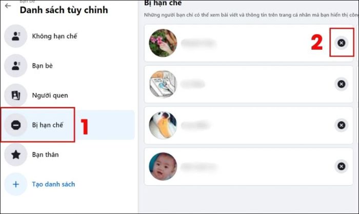 Cách thực hiện gỡ bỏ hạn chế bạn bè trên Facebook bằng điện thoại và máy tính