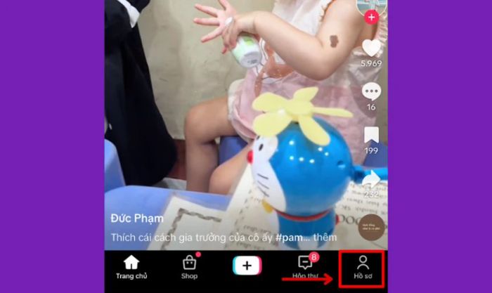 Khởi động ứng dụng TikTok trên thiết bị di động của bạn