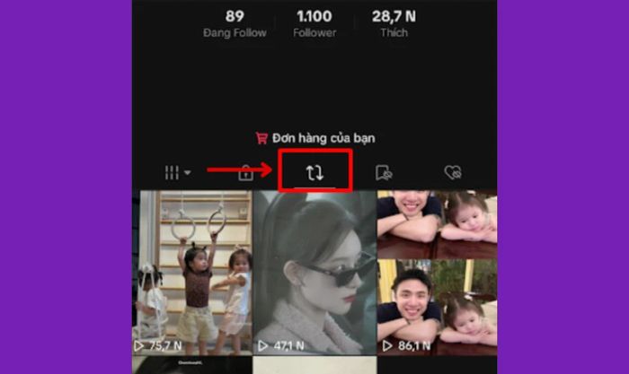 Kiểm tra danh sách các video đã repost trên TikTok