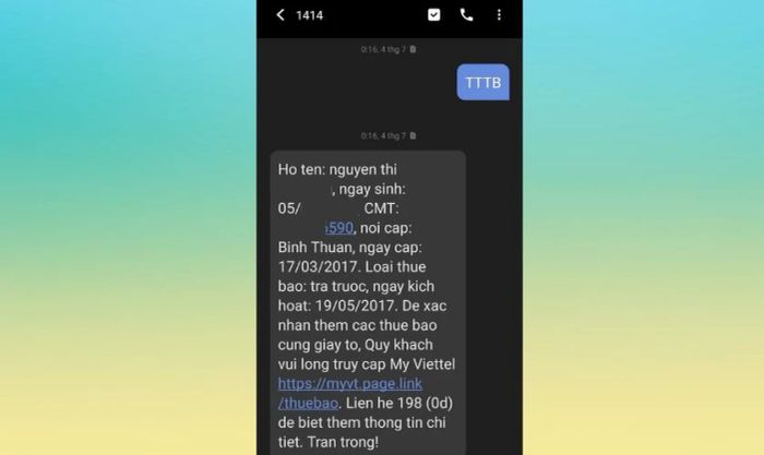 Phương pháp kiểm tra SIM chính chủ qua tin nhắn
