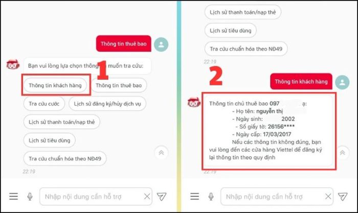 Nhấn chọn mục Thông tin khách hàng