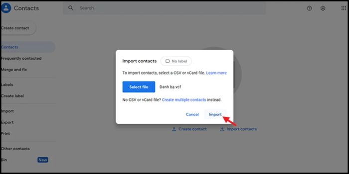 Chuyển danh bạ từ iPhone sang Android thông qua Google Contacts