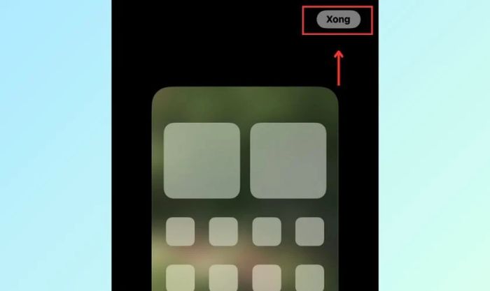 Chọn xong để hoàn thành các bước cài đặt hình nền nhiều ảnh trên iPhone.