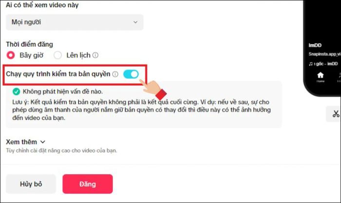 Kiểm tra bản quyền video kỹ lưỡng trước khi đăng lên TikTok