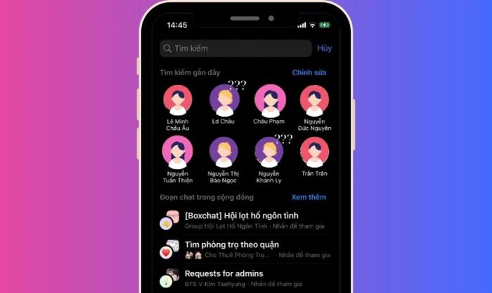 Cách xóa gợi ý tìm kiếm trên Messenger