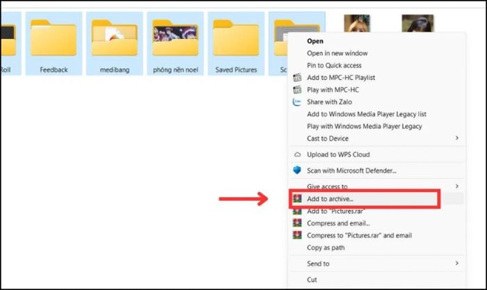 Hướng dẫn cách nén file RAR trên hệ điều hành Win 11