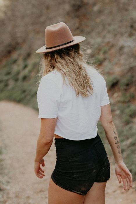 Reviewer wearing a fedora