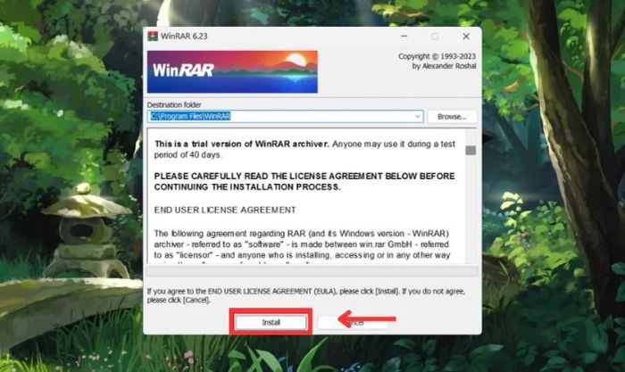 Hướng dẫn cài đặt phần mềm giải nén file RAR