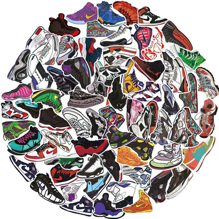 100 unique sneaker stickers