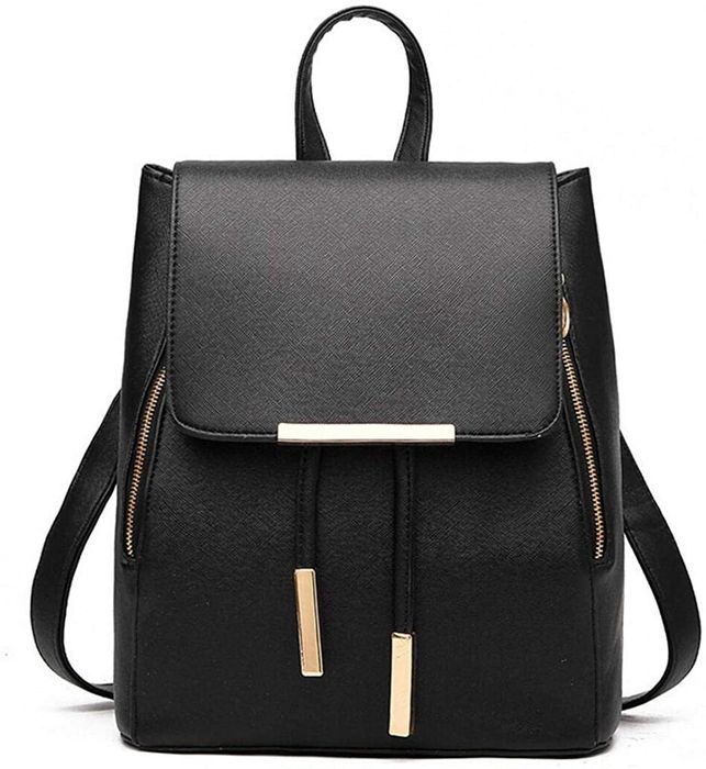 Front view product image of the black backpack