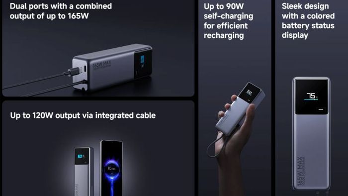 pin sạc dự phòng 165W