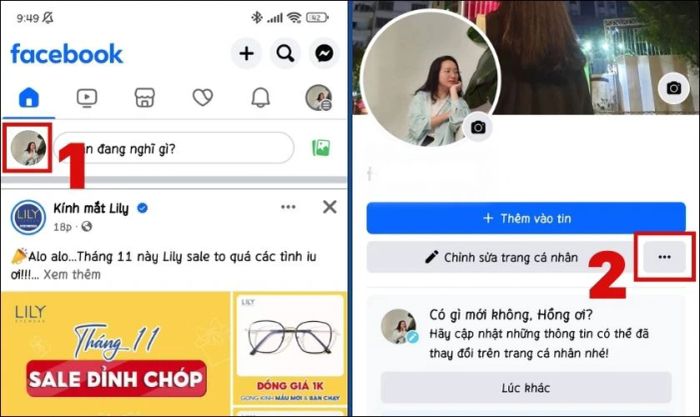 Sử dụng tính năng quản lý bài đăng để xóa trên điện thoại