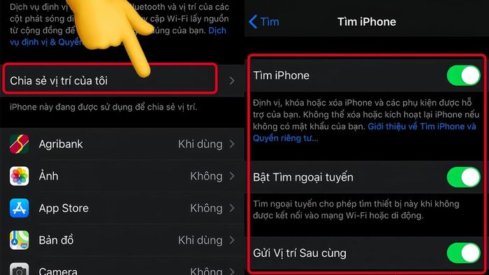 Hướng dẫn cài đặt bật định vị trên iPhone - Bước 5