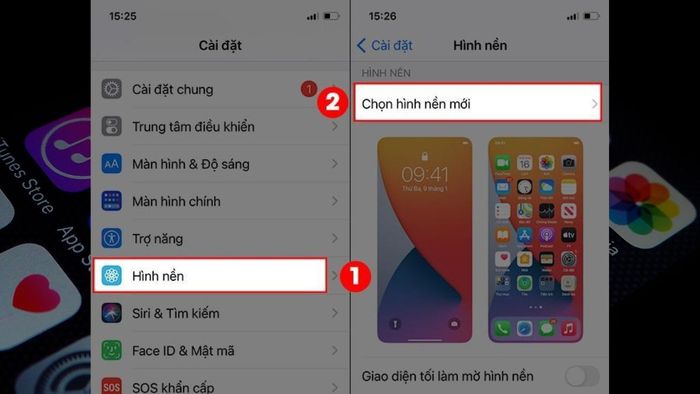 Hướng dẫn thay đổi hình nền iPhone bằng video bước 1