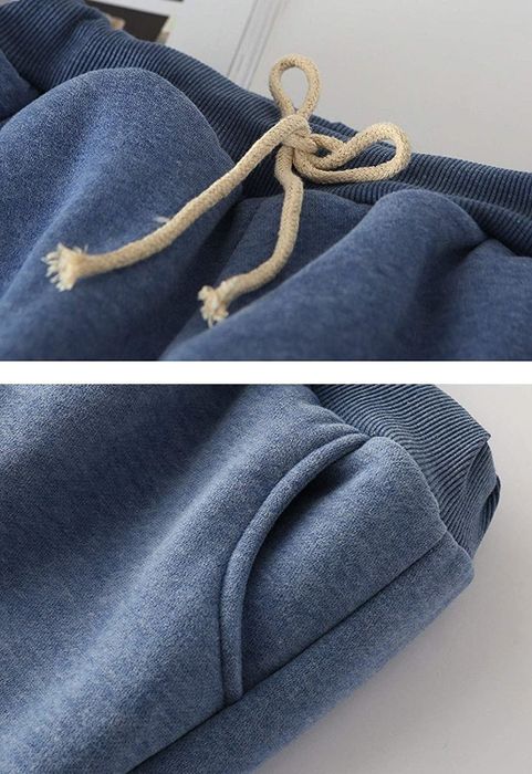 The blue pants with a side pocket