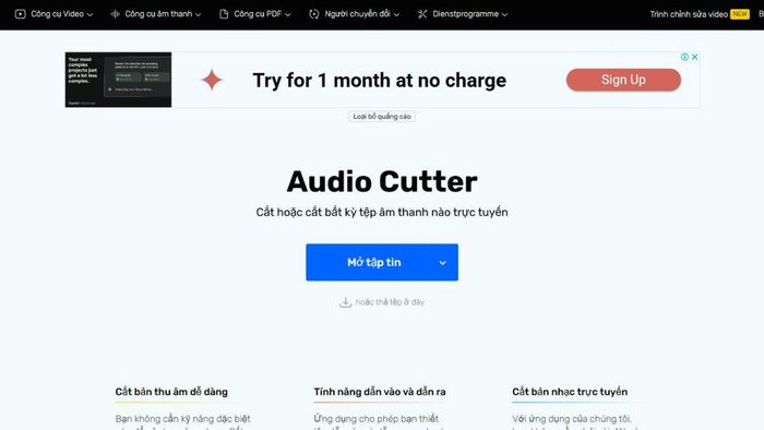 Cắt file MP3 bước 1: Chọn file cần cắt