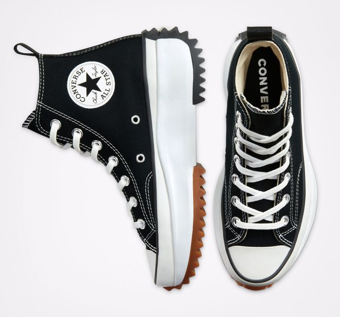 The black and white sneakers