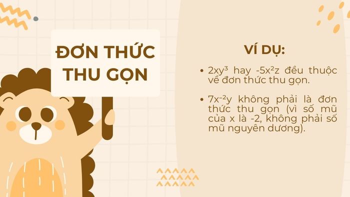 Đơn thức thu gọn là gì?