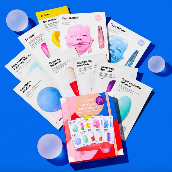 set of 10 Dr. Jart+ face masks