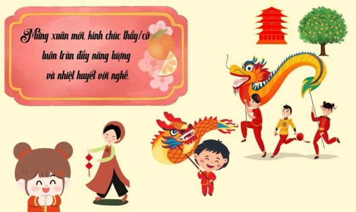 Mẫu lời chúc Tết dành cho thầy cô đang giảng dạy