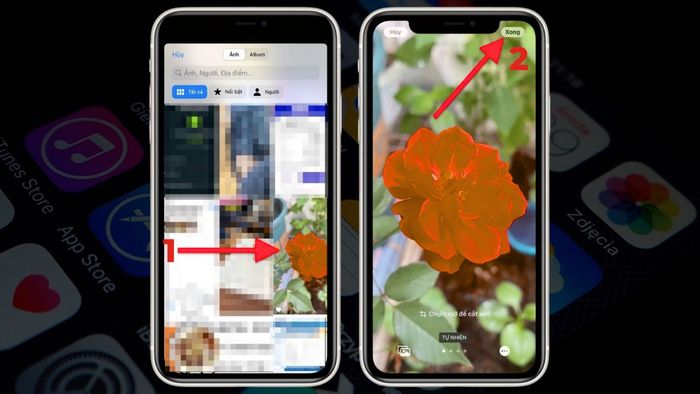 Hướng dẫn cài đặt hình nền iPhone từ Màn hình khóa bước 2